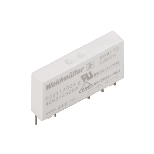 RELE 1 INV. 6A P/ZOCALO ANCHO 6 MM 24 Vca/Vcc